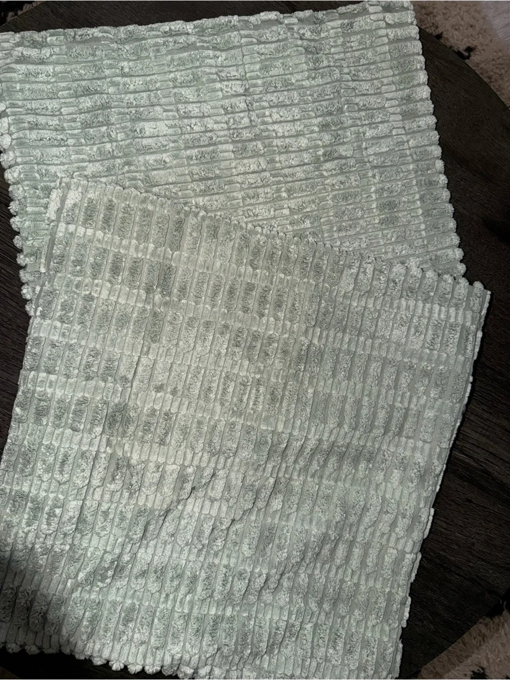 Soft Waffle Knit Accent Pillow Covers - Greyish Green